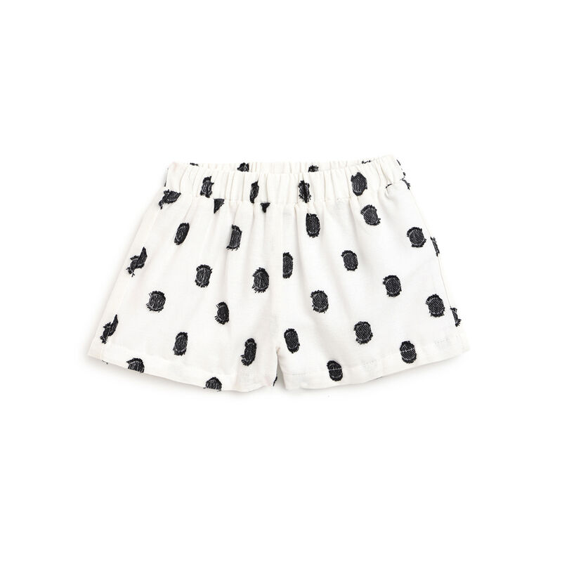 Girls Light Natural Printed Outfit with Short Pants image number 2